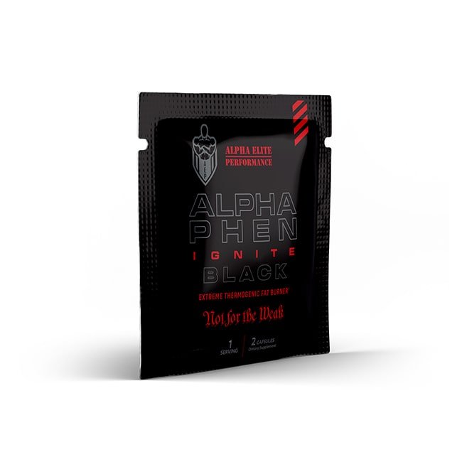 Ignite Your Workout with Alpha Phen Ignite Black (Sample Pack) Alpha Phen Ignite Black Pre-Workout Sample Pack